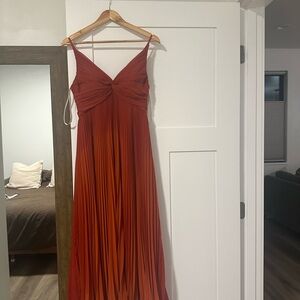 Elegant Rust Orange Women's Dress